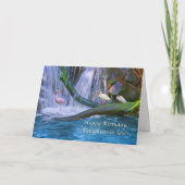 誕生日、義理の娘、熱帯滝、ビア カード (正面)