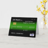 誕生日、義理の息子、クレジットカード、 カード (黄色い花)