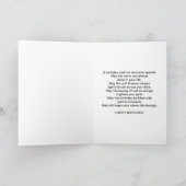 誕生日、義理の息子、ブラウン・ホース・ウィズ・ブライドル カード (内部)