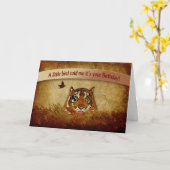 誕生日 – 虎の茂み カード (黄色い花)