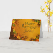 誕生日 – 親友 – AUTMN葉 カード (黄色い花)