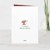 誕生日、詩の赤いケシの庭の花 カード (裏面)