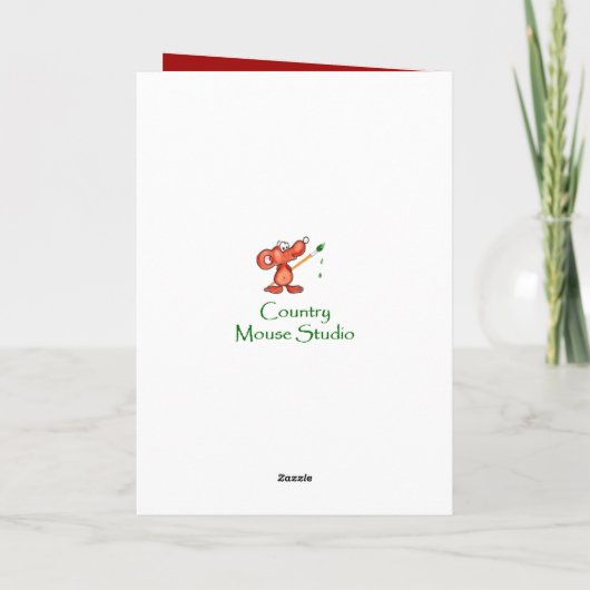 誕生日、詩の赤いケシの庭の花 カード (裏面)