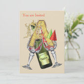 誕生日 - 資本 モノグラム - 文字 A 招待状 (スタンド正面)