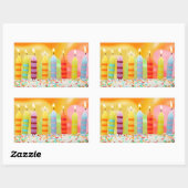 誕生日 長方形シール (シート)