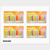 誕生日 長方形シール (シート)