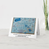 誕生日 – 青 – スクラップブックカード カード (裏面)