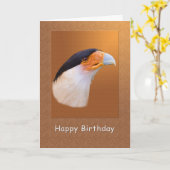 誕生日、頂点に達されたカラカラの鳥 カード (黄色い花)