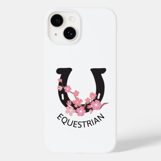 誕生日 馬術 ギフト 馬 乗り手 馬蹄形 Case-Mate iPhoneケース (裏面)