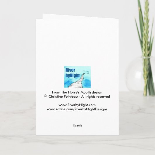 誕生日 – 馬 カード (裏面)