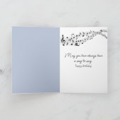 誕生日(鳥)ショウジョウコウカンチョウの冬の歌 カード (内部)
