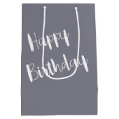 誕生日（鳥）ショウジョウコウカンチョウオンウィンターブランチ ミディアムペーパーバッグ (裏面)