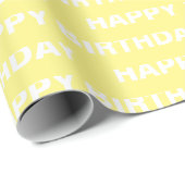 誕生日 黄色 無地 おしゃれ ラッピングペーパー (ロールコーナー)