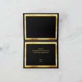 誕生日 黒 ゴールド リボン 感謝カード (内部)