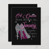 誕生日 | 1月に女王生まれが来た ノートカード (正面/裏面)