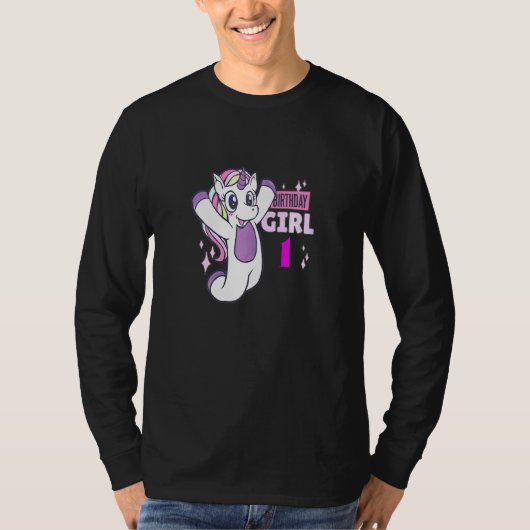 誕生日(1歳の少女) Tシャツ (正面)