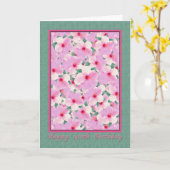 誕生日、100th、ピンクのハイビスカスフラワーカード カード (黄色い花)