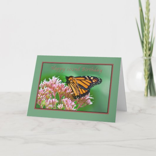 誕生日, 102nd,(昆虫)オオカバマダラ、モナークバタフライカード カード (正面)