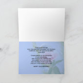 誕生日、103rd、Snowy白鷺およびピンクのバラ カード (内部)