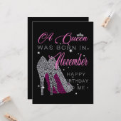 誕生日 | 11月に女王が生まれた カード (正面/裏面インサイチュ)