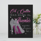 誕生日 | 11月に女王が誕生 カード (スタンド正面)