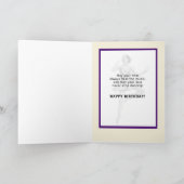 誕生日、14位、バレリーナ（ピンクと白） カード (内部)