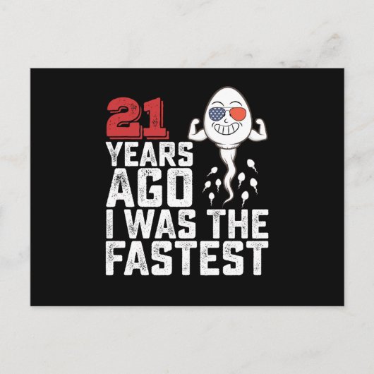 誕生日 21年前に 私は一番速かった ポストカード (正面)
