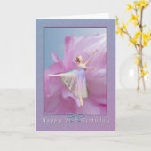 誕生日, 21st, Ballerina on Pink and Blue カード (黄色い花)