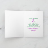 誕生日- 3歳 – キティ祝キャット カード (内部)