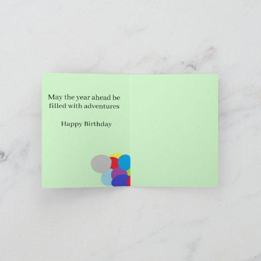 誕生日: 5年カード カード (内部)