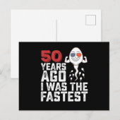 誕生日 50年前 私は一番速かった ポストカード (正面/裏面)