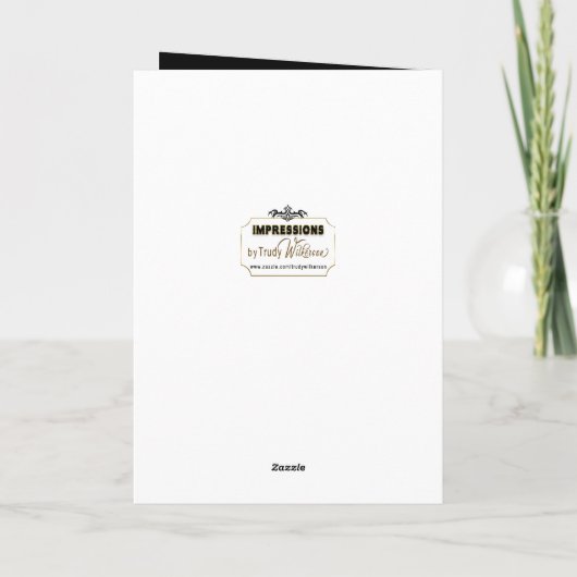 誕生日, 50th, Black Acoustic Guitar カード (裏面)