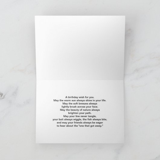 誕生日, 60th，湖で2人の漁師 カード (内部)