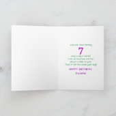 誕生日- 7歳 – キティキャッ祝トズ カード (内部)