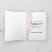誕生日, 70th, Pink Gladiolus カード (内部)