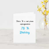 誕生日: 75日 カード (黄色い花)