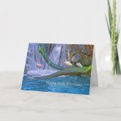 誕生日, 80th，熱帯滝，野鳥 カード (正面)