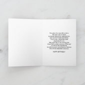 誕生日、81位、ピンク色のバラ(黒) カード (内部)