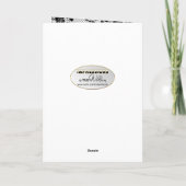 誕生日- 90 – 写真挿入 – 白黒フローラ カード (裏面)