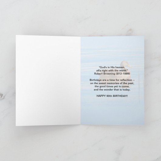 誕生日, 90th, Mallard Duck カード (内部)