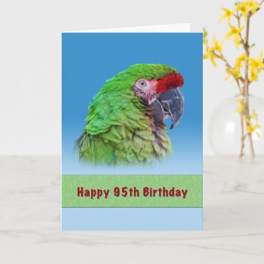 誕生日, 95th, Green Parrot カード (黄色い花)