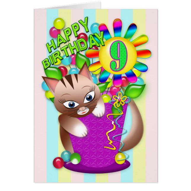 誕生日- Age 9 祝 - Kitty Cat's (正面)