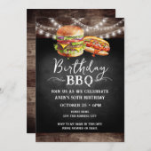 誕生日 BBQ 50歳の誕生日パーティー招待状 招待状 (正面/裏面)