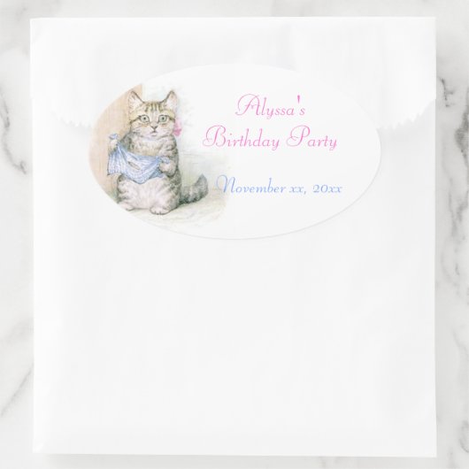 誕生日、Beatrix Potter Sticker 楕円形シール (バッグ)