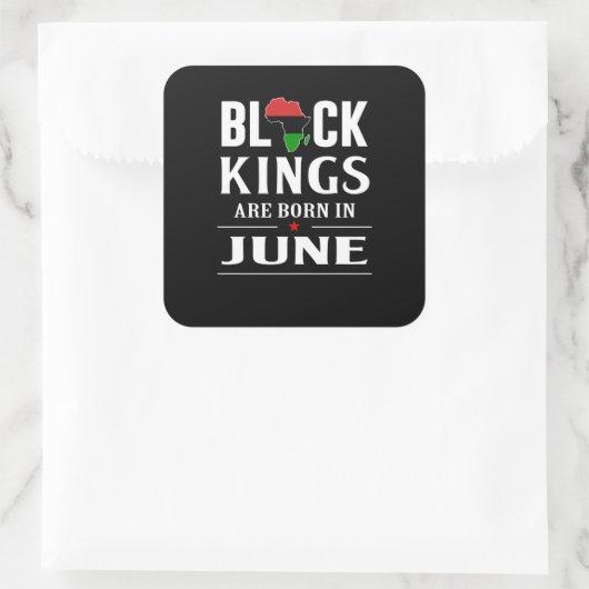 誕生日 | Black Kingsは6月に生まれ開催 スクエアシール (バッグ)