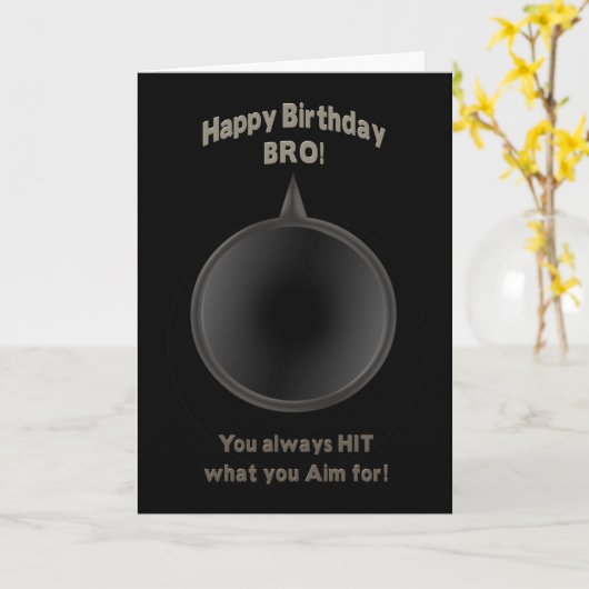 誕生日- BRO -銃-目標 カード (黄色い花)