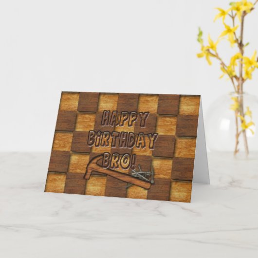 誕生日- BRO - CARPENTER/建築 カード (黄色い花)