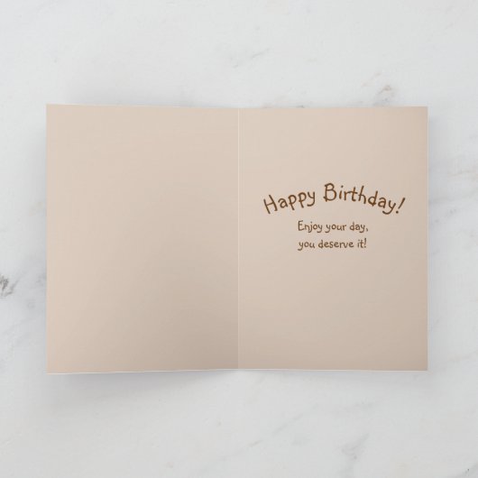 誕生日- Cat Looking out Window - Balloons カード (内部)