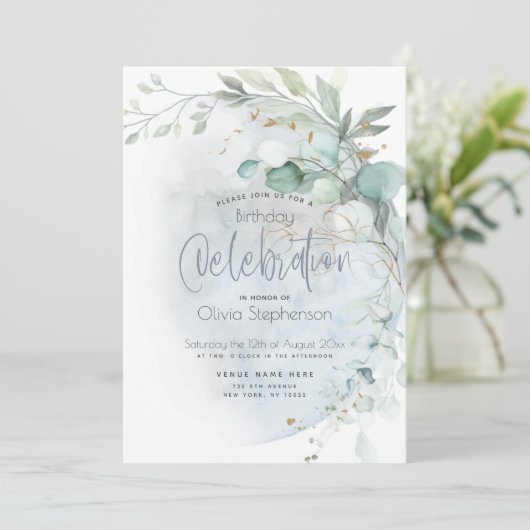 誕生日 | Dusty Blue Over the Moon 招待状 (スタンド正面)