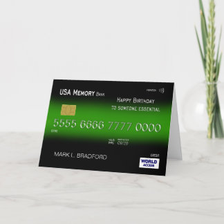 誕生日、Essential Special Somboe、クレジットカード カード